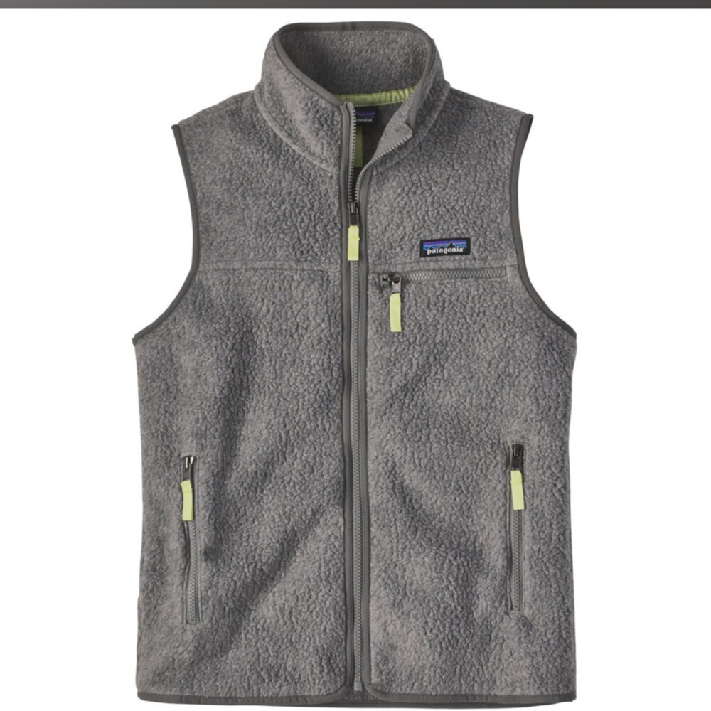 Patagonia Retro Pile Vest - Women’s - Salt Grey/Jellyfish Yellow